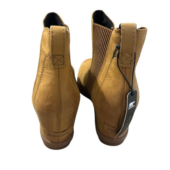 SOREL Joan of Arctic Leather Wedge Chelsea Ankle Bootie’s Size 11 Women - Picture 4 of 11